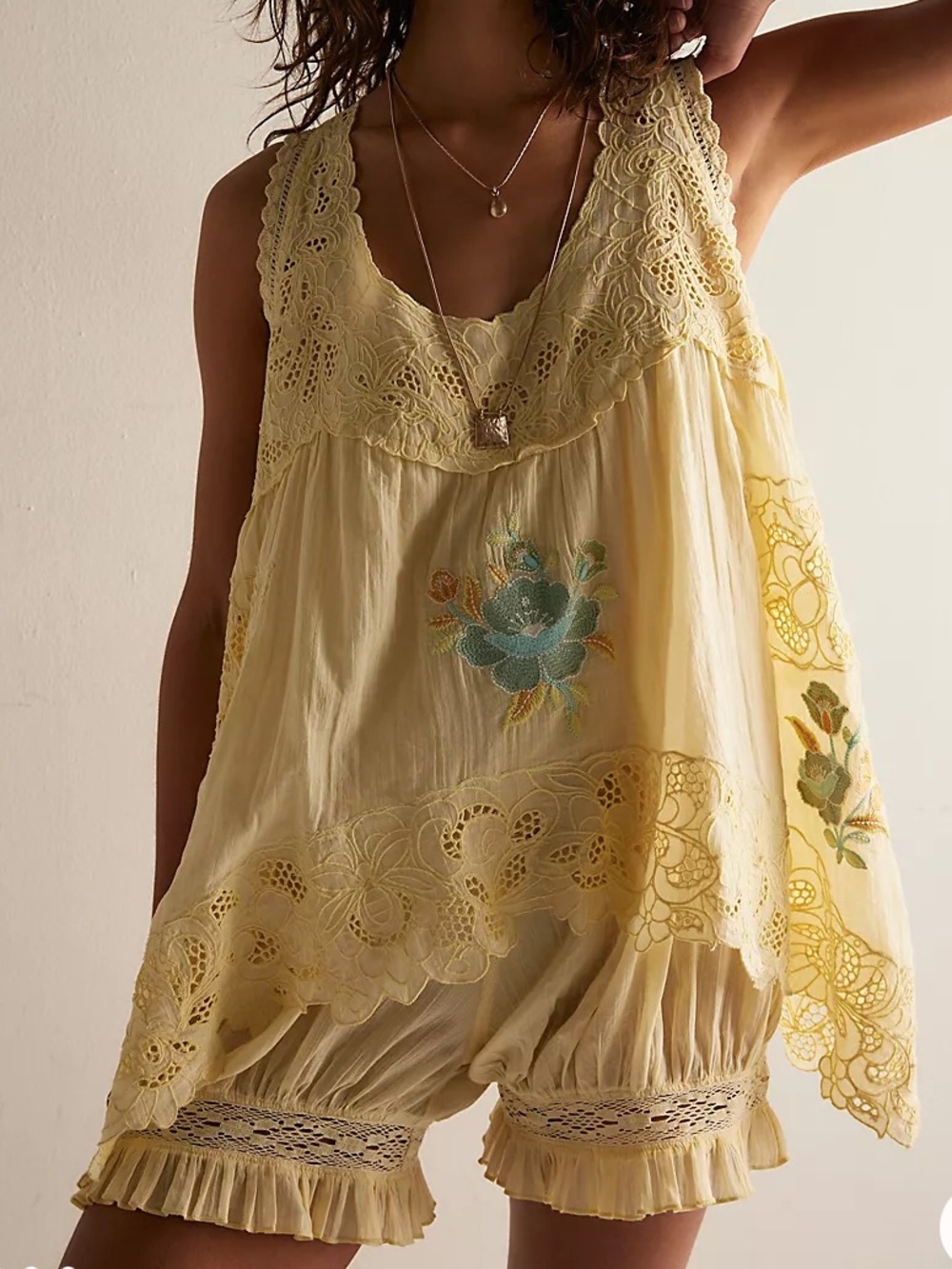 Free People Eye Catcher Bloomsie Romper NWT